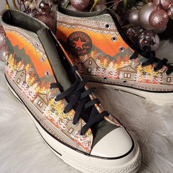 Converse Chuck 70 High Top Christmas Holiday Sweater Sneaker mens13 - Picture 5 of 7